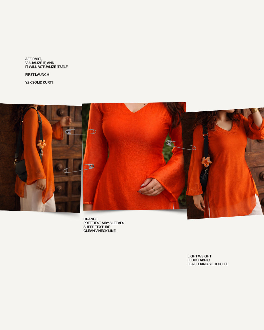 y2k solid silhouette kurti
