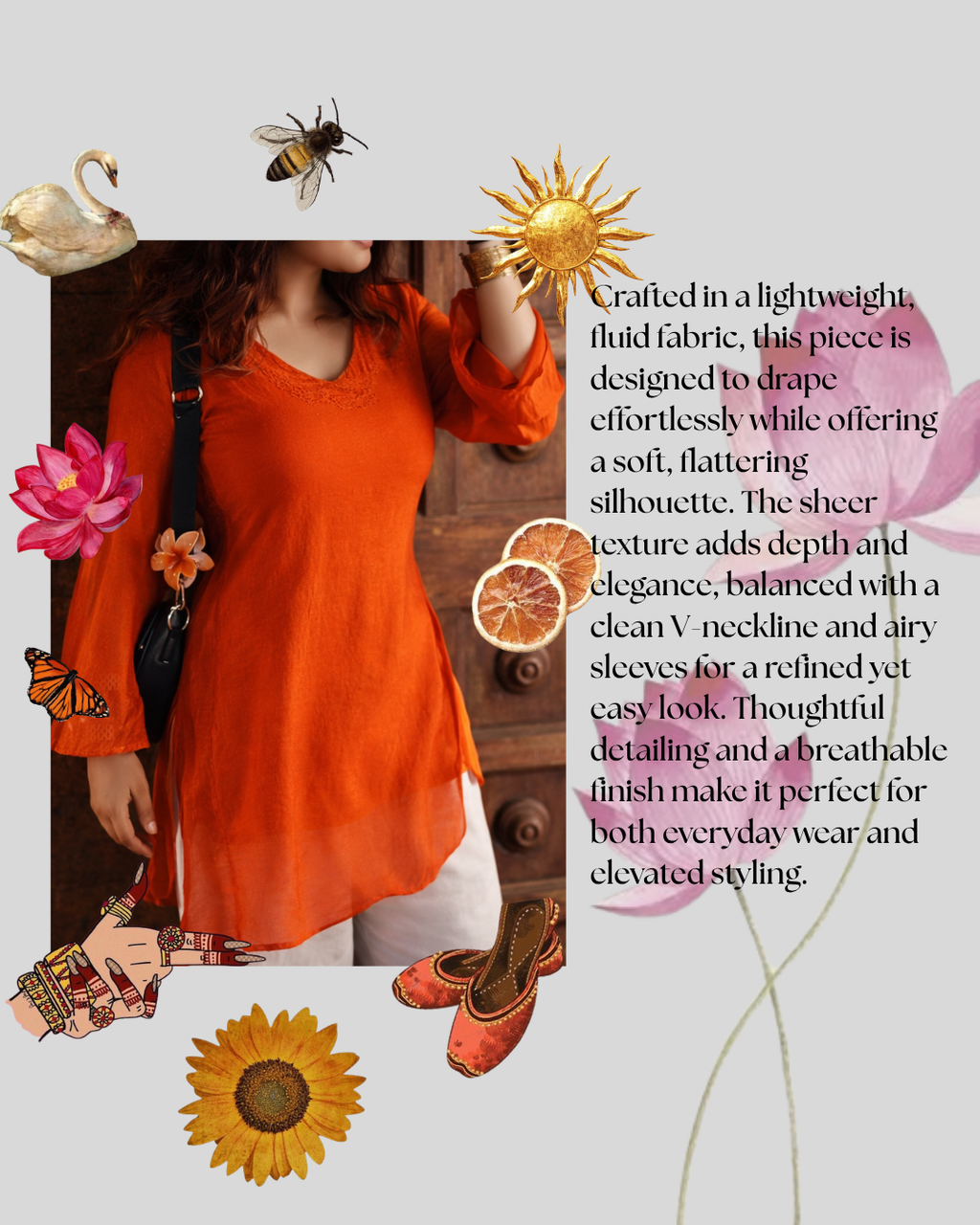 y2k solid silhouette kurti